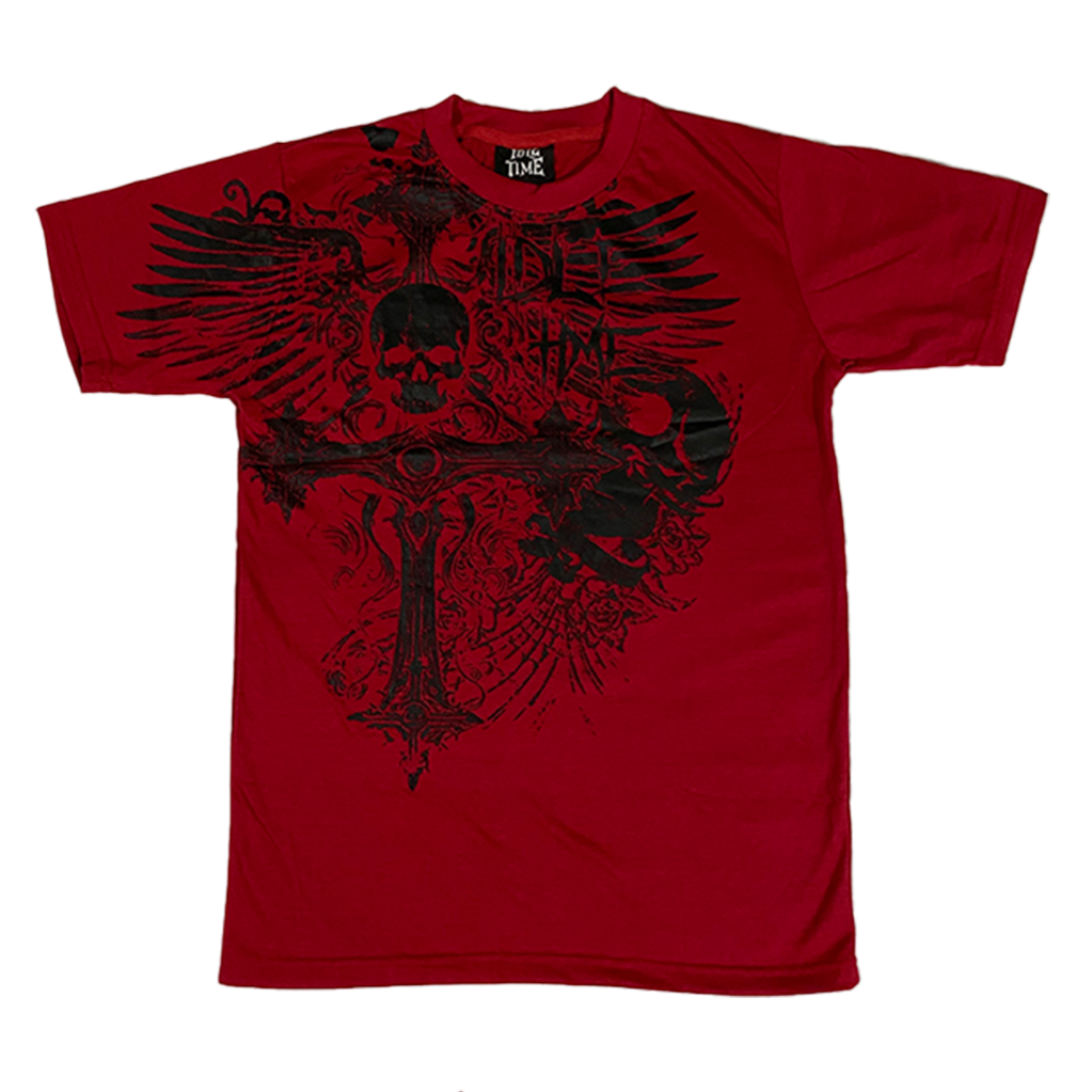 Skull Cross Tee (Rose) – IDLE TIME